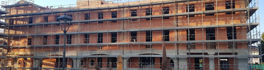 Cantiere Giardino delle arti a Pieve di Cento con Porotherm BIO PLAN