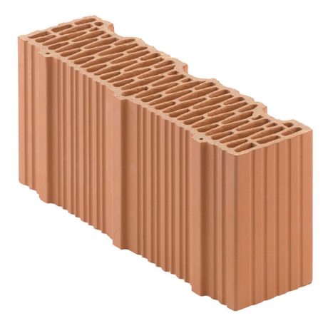 Mezzo blocco in laterizio rettificato da 45 cm di spessore e 19 cm di altezza per murature da tamponamento. Garantisce un eccezionale isolamento termico. 