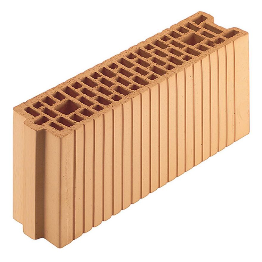 Porotherm BIO PLAN, tramezza in laterizio rettificata da 12 cm di spessore per realizzare muri divisori interni oppure per murature pluristrato. Garantisce un eccezionale isolamento termico.