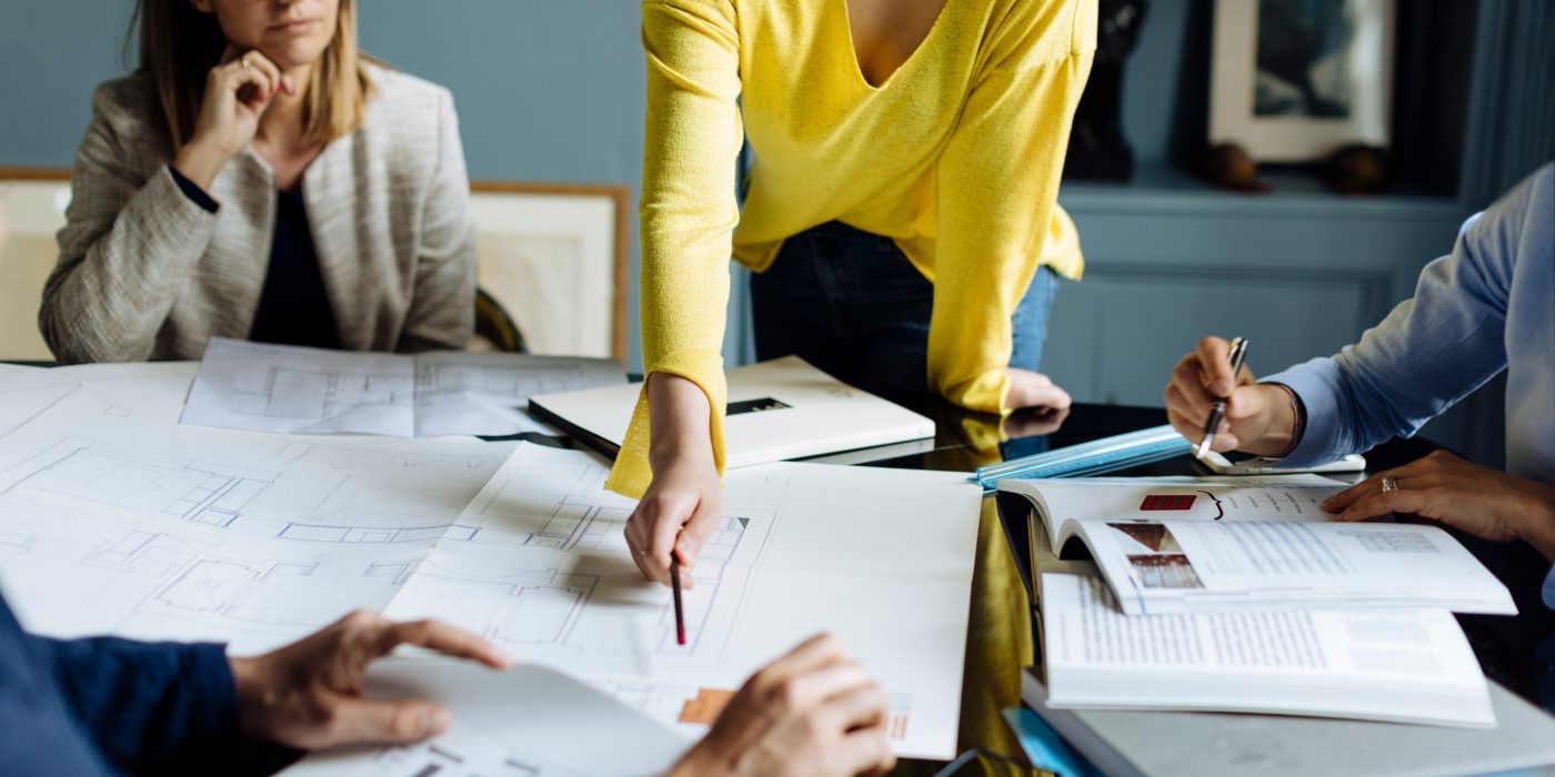 Architects having a meeting, discussing a project