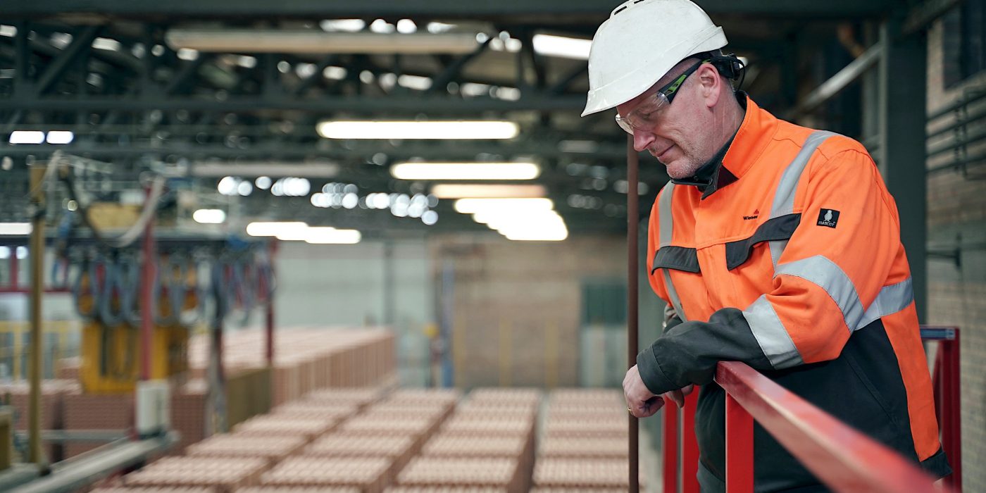 Man at work fo quality check of our blocks