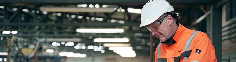 Man at work fo quality check of our blocks