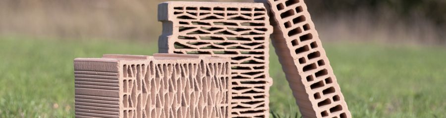 Three clay blocks in garden sustainability