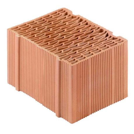 Porotherm BIO PLAN, blocco in laterizio rettificato da 30 cm di spessore  per murature da tamponamento. Ideale per realizzare edifici a basso consumo., garantendo una conducibilità termica di 0,09 W/mK e una trasmittanza termica di 0,28 W/m2K.