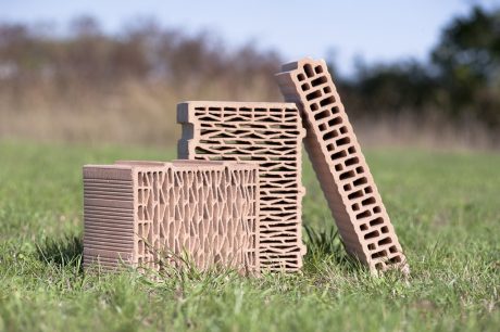 Three clay blocks in garden sustainability