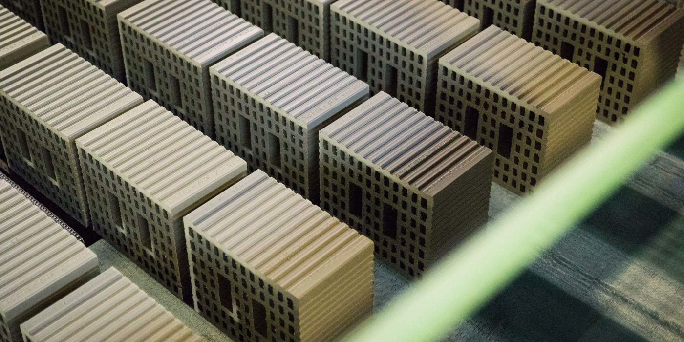 Details on clay blocks after drying