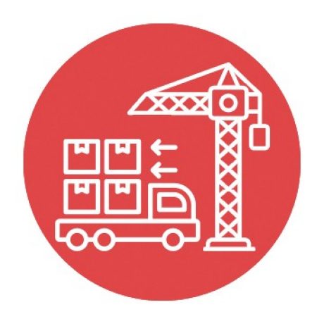 logistica cantiere con sfondo