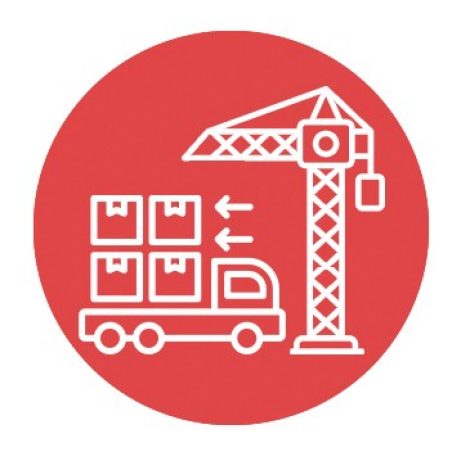 logistica cantiere con sfondo