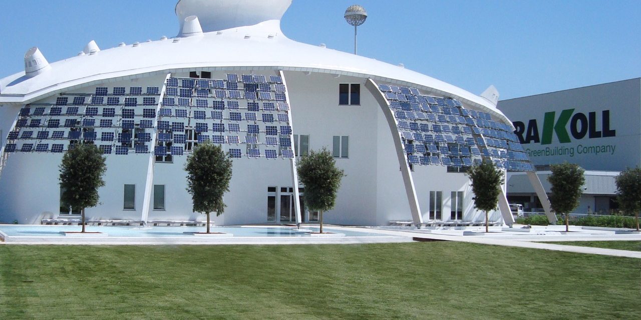 Overview Laboratories Kerakoll GreenLab new construction with Porotherm BIO PLAN