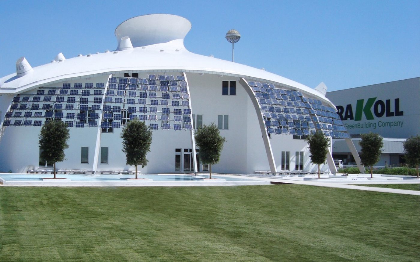 Overview Laboratories Kerakoll GreenLab new construction with Porotherm BIO PLAN