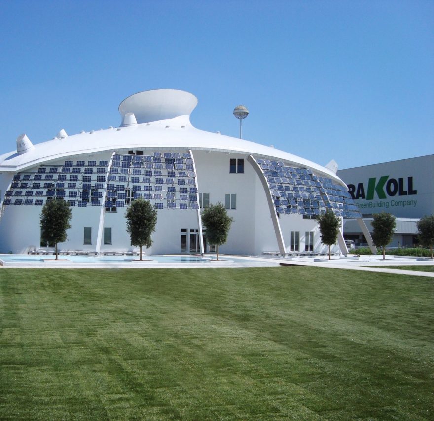 Overview Laboratories Kerakoll GreenLab new construction with Porotherm BIO PLAN