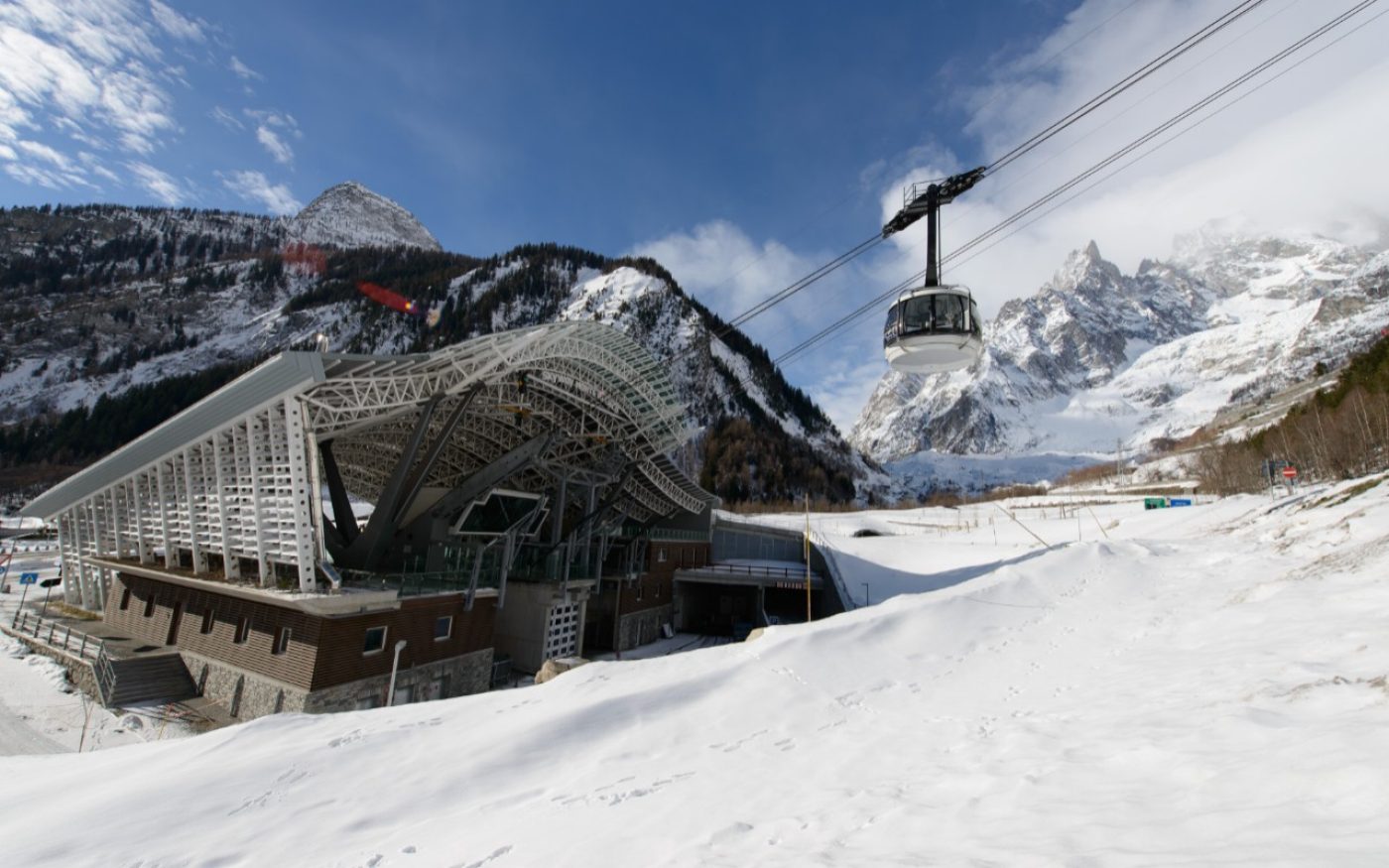 Monte Bianco Cableway skyway new construction with Porotherm BIO PLAN 20