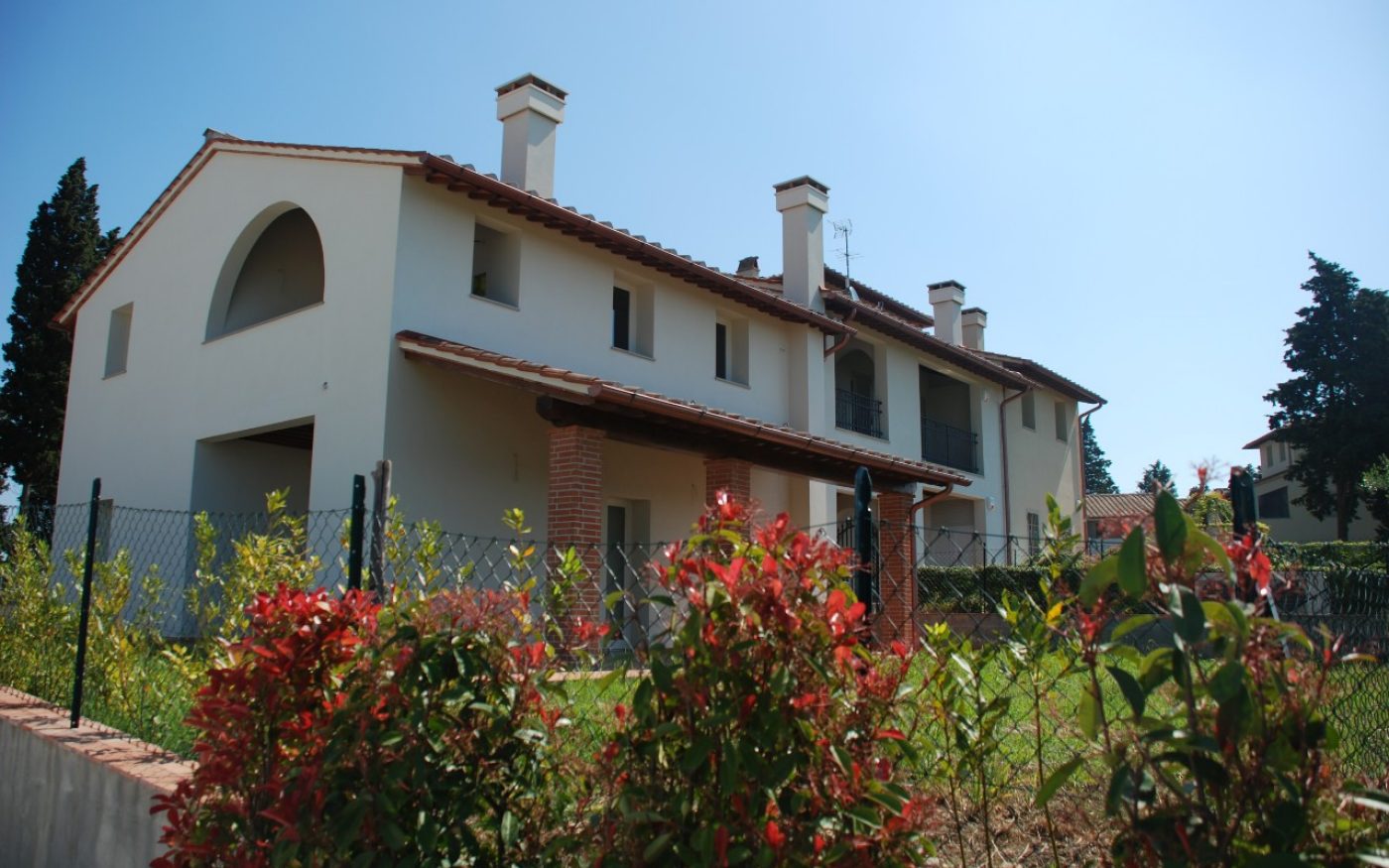 House of Borgo Lo Scopeto di Montelupo Fiorentino from the garden new construction with Porotherm