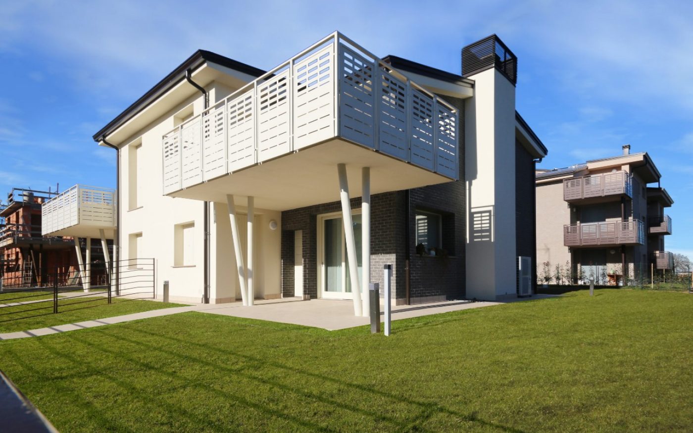 Half open and multi family house Casainverde new construction with Porotherm PLANA+