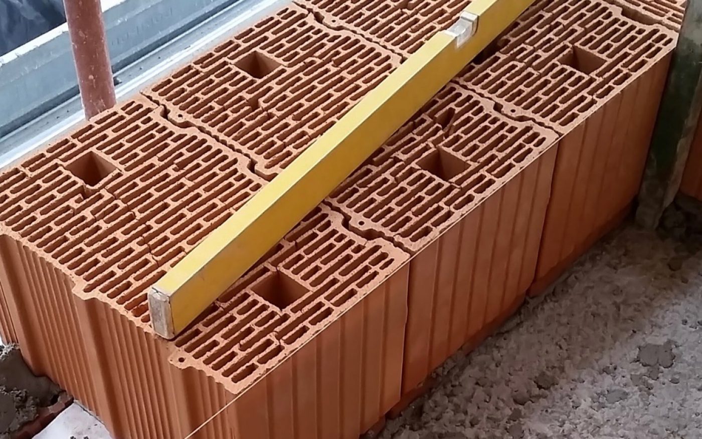 Clay block Porotherm used for Domus 2020 house
