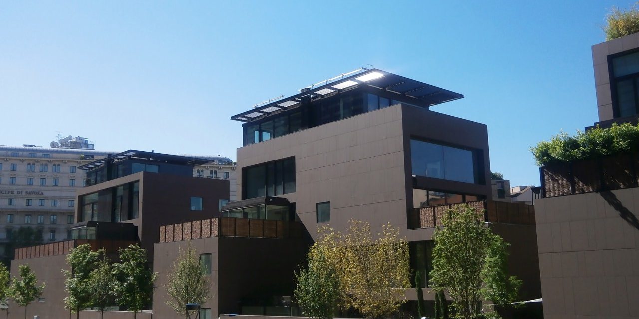 Overview of 3 apartment of Ville Urbane Porta Garibaldi to Milano new construction with Porotherm BIO PLAN 25