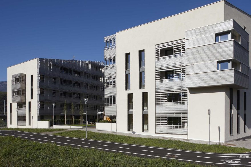 multi family house Casanova Social Housing at Bolzano outside new construction with Porotherm BIO PLAN 25