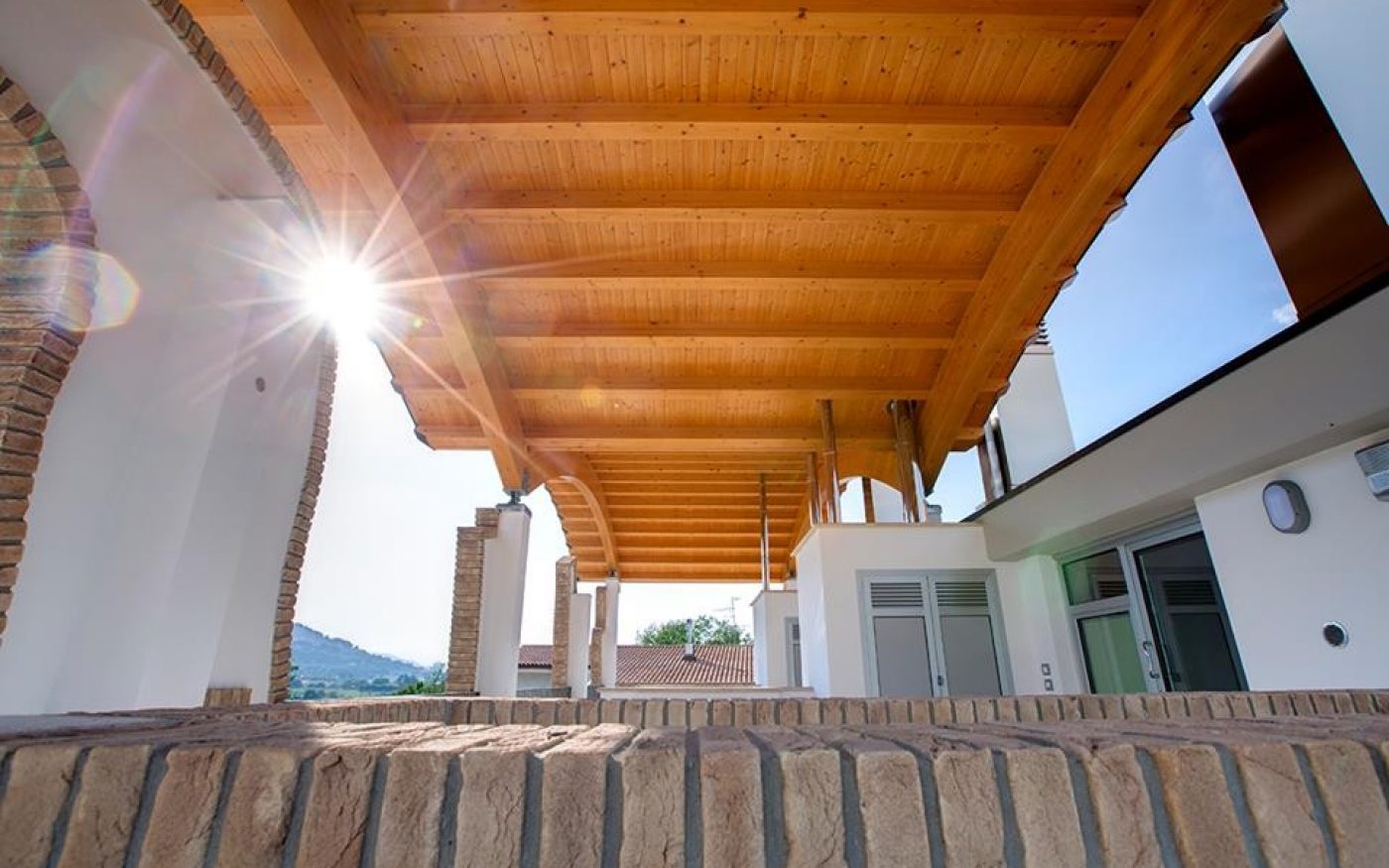 External details of multi-Family Casa Ostiana Edilpalmieri new construction with Porotherm BIO PLAN 30 T