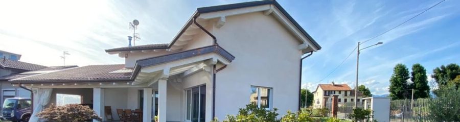 Vista esterna Villa NZEB Gaglianico Arch Viazzo