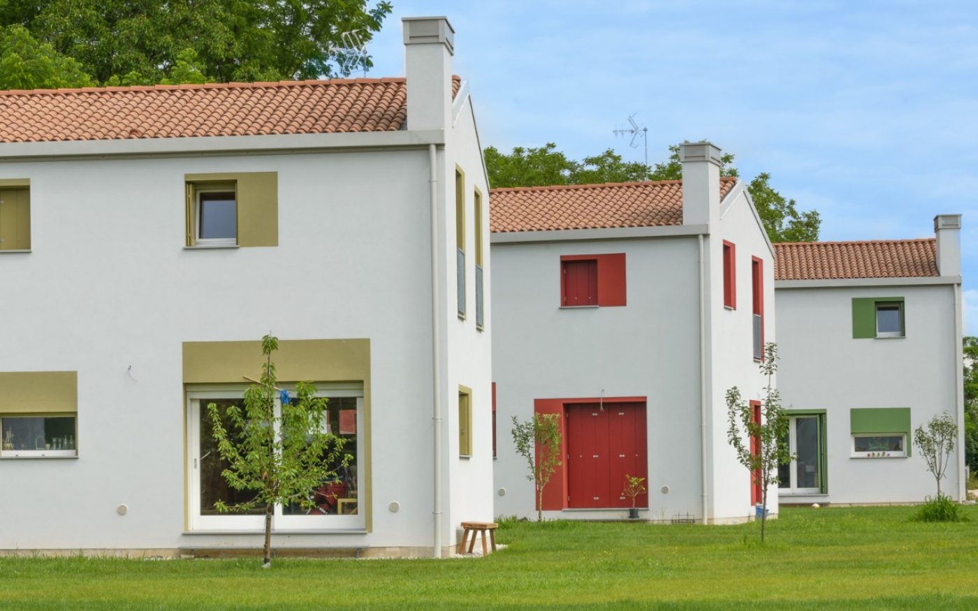 Single family co-housing project from Tamassociati Villorba new construction with Porotherm BIO PLAN 30