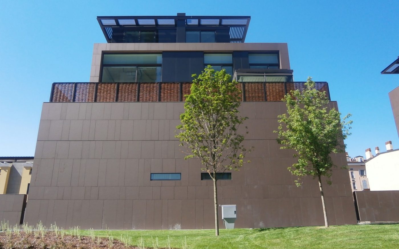 Details of Residence Ville Urbane Porta Garibaldi to Milan new construction with Porotherm BIO PLAN 25