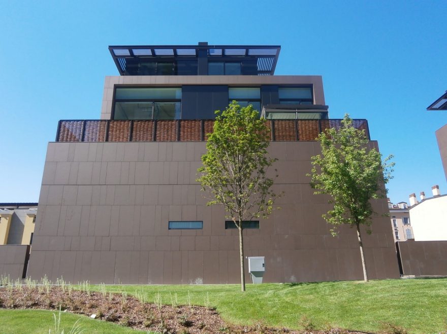 Details of Residence Ville Urbane Porta Garibaldi to Milan new construction with Porotherm BIO PLAN 25