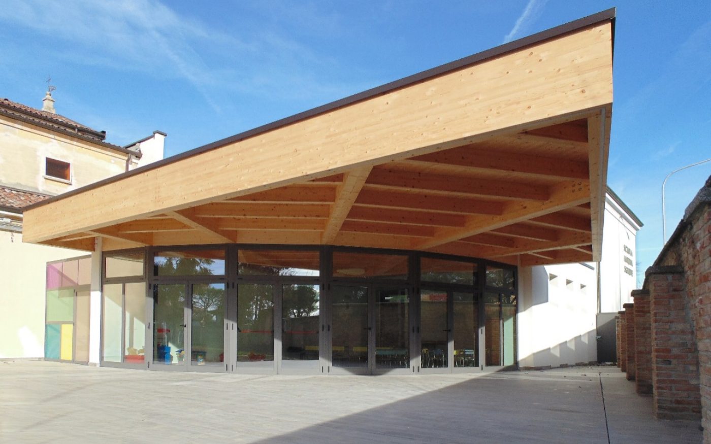 Renovation with Porotherm Revolution of school Castel Bolognese external