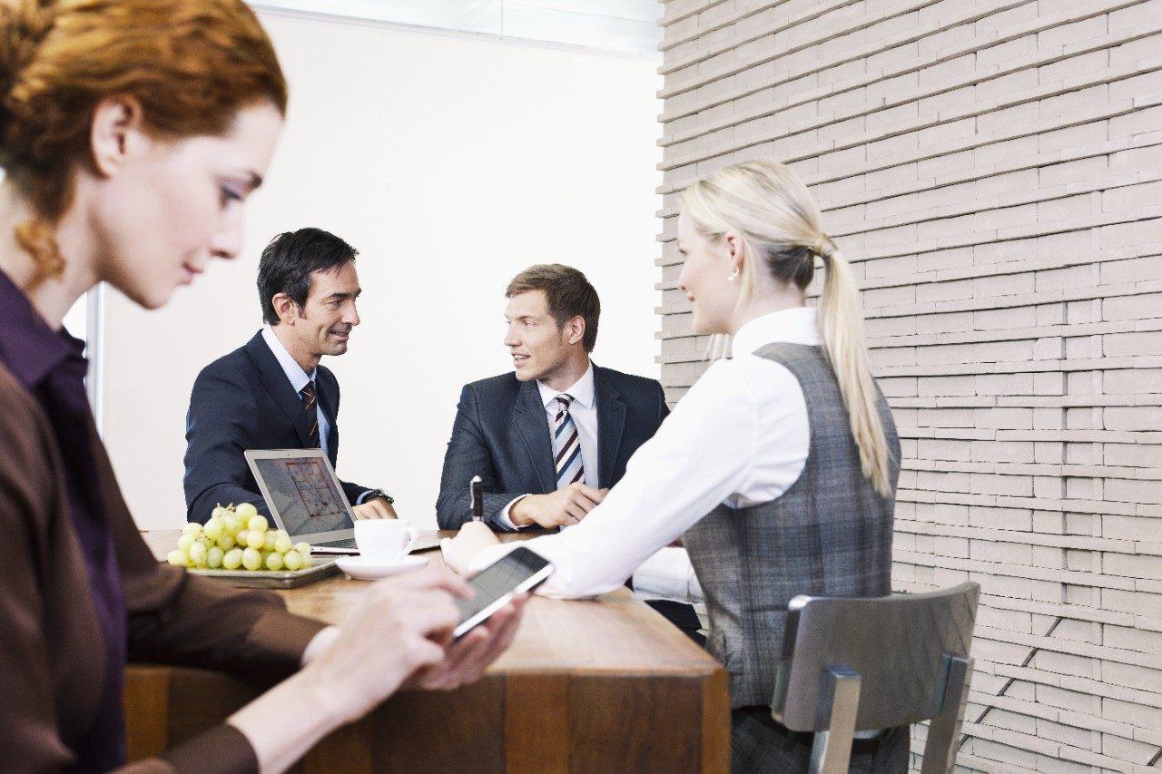 Business people at a conference