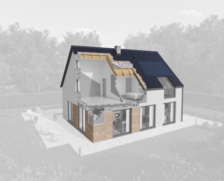 Casa wienerberger 3D Focus Copertura + Facciata ambientata