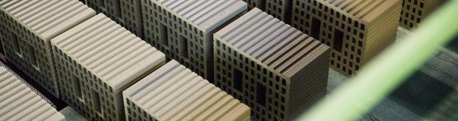 Details on clay blocks after drying