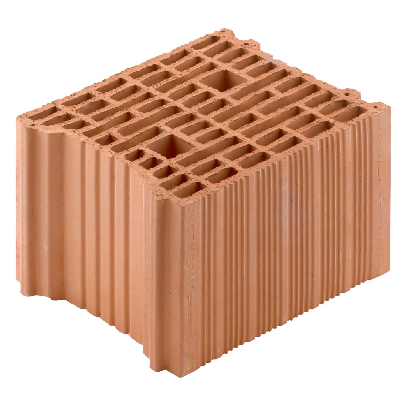 Blocco in laterizio a incastro BIO da 30 cm di spessore e 23,8 cm di altezza per murature da tamponamento. Isolamento termico e sano nel rispetto dell'ambiente.