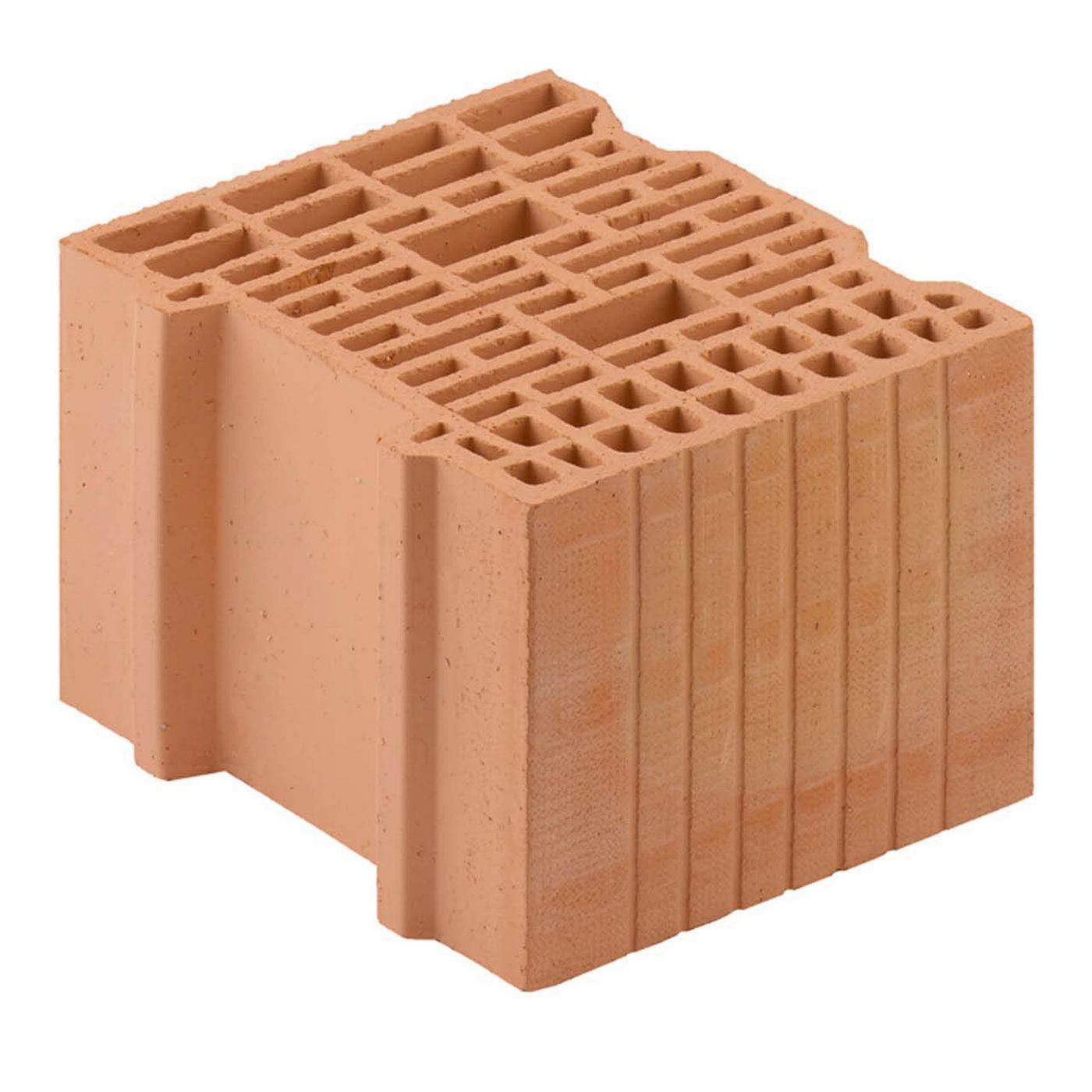 Blocco in laterizio a incastro BIO da 30 cm di spessore e 23,8 cm di altezza per murature portanti antisismiche. Il Porotherm BIO 30 ETICS rappresenta la soluzione ideale per l'applicazione dei sistemi a cappotto.