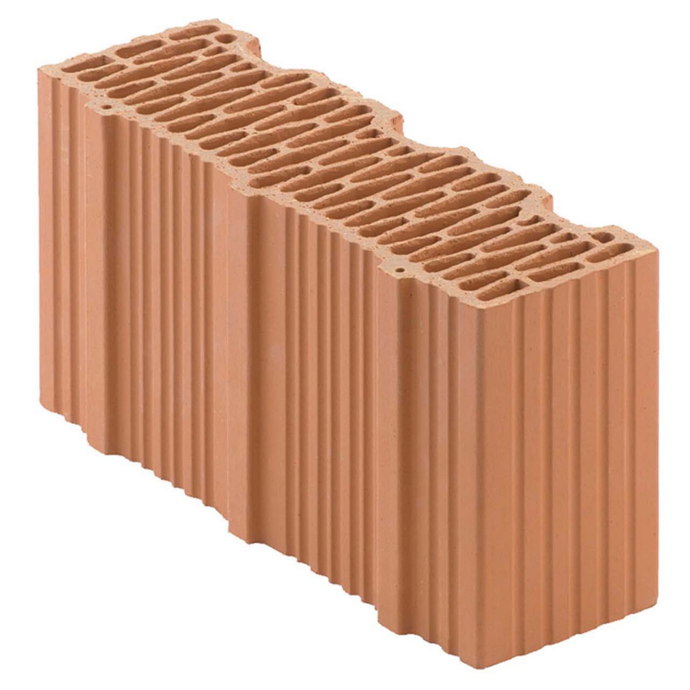 Porotherm BIO inc, mezzo blocco in laterizio a incastro BIO da 38 per murature da tamponamento.  Ideale per un isolamento termico e sano nel rispetto dell'ambiente. 