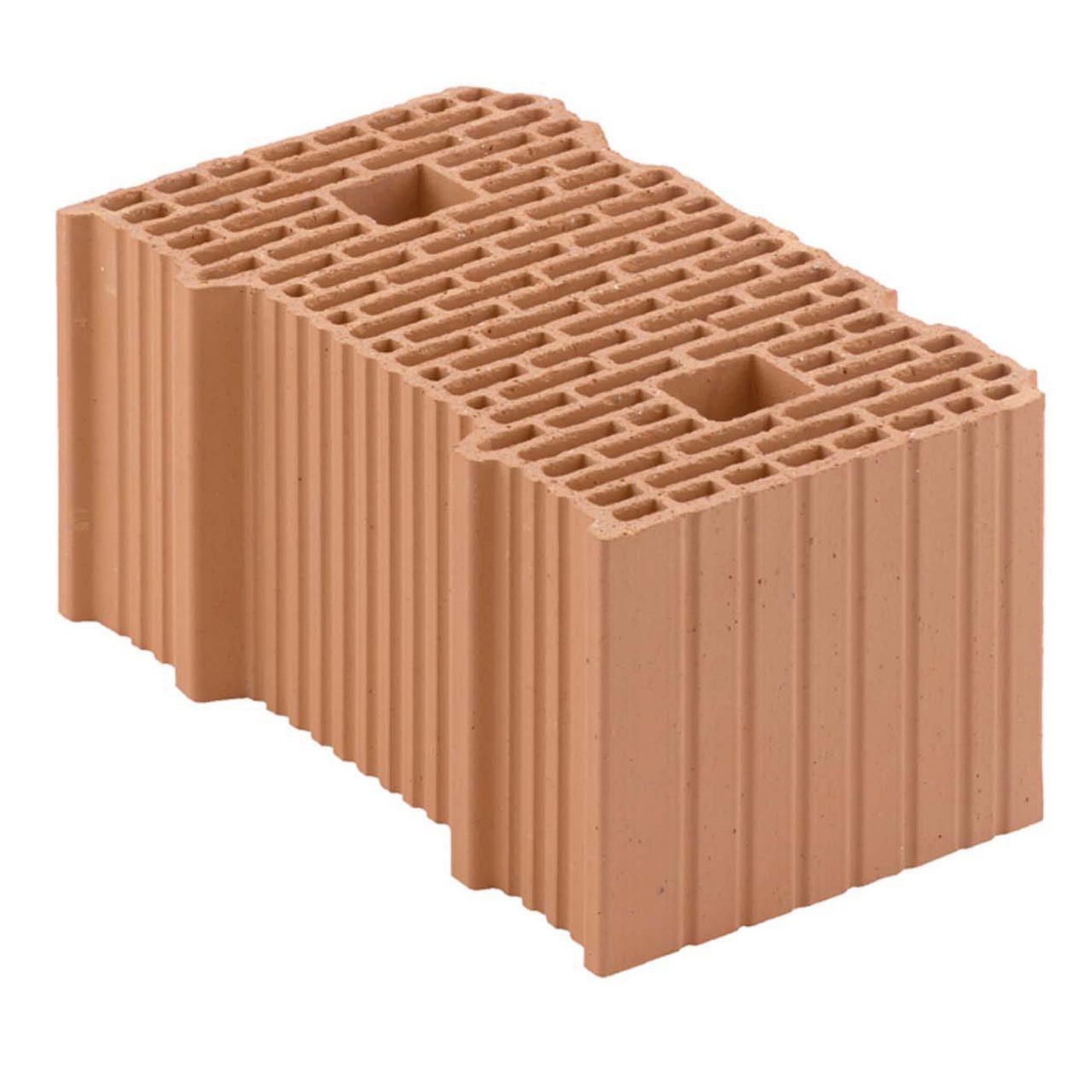 Blocco in laterizio rettificato da 40 cm di spessore e 19,9 cm di altezza per murature portanti..  Conducibilità termica di 0,14 W/mK e una trasmittanza termica di 0,32 W/m2K, ideale per realizzare edifici a basso consumo.
