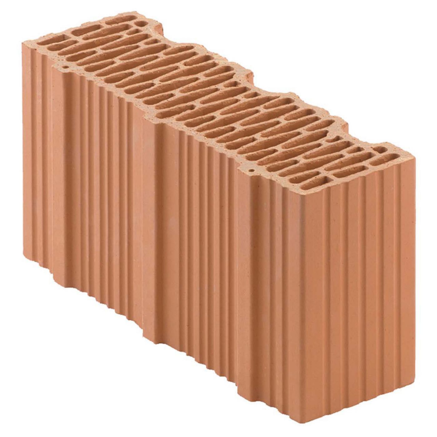 Porotherm BIO PLAN, mezzo blocco in laterizio rettificato, da 38 cm di spessore e 12 di larghezza  per murature da tamponamento.. 